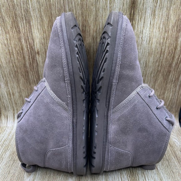 UGG Neumel Chukka Boots Men\'s Size 14 Grey Suede Sheepskin Lined Shoes 3236‎